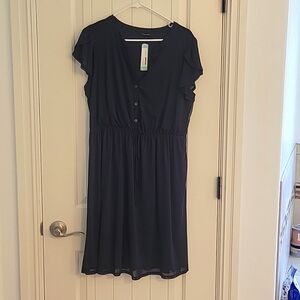1X Navy Blue dress never worn